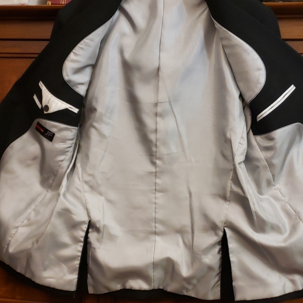 Jf  J Ferrar Black Slim Fit Suit Jacket Size 42S - Picture 8 of 10